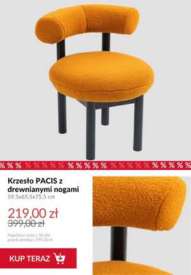 Krzesło PACIS z drewnianymi nogami