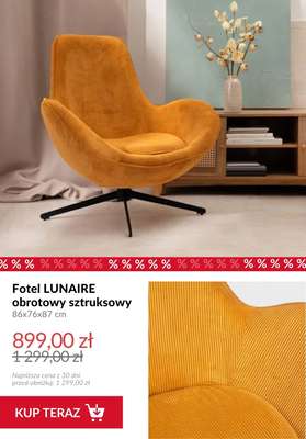 Fotel LUNAIRE obrotowy sztruksowy