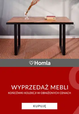 Homla - gazetka promocyjna Wyprzedaż mebli od poniedziałku 05.01 