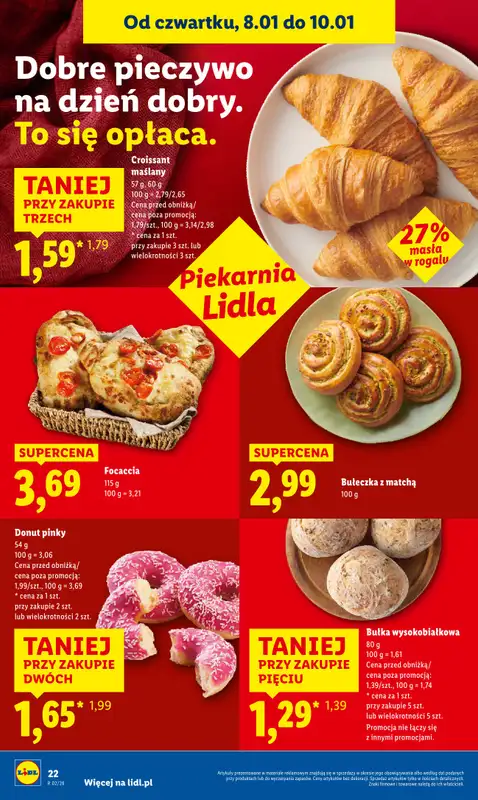 Lidl - gazetka promocyjna Od czwartku od czwartku 08.01 do soboty 10.01 - strona 22