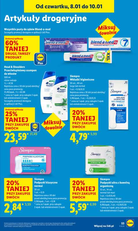 Lidl - gazetka promocyjna Oferta od czwartku od czwartku 08.01 do soboty 10.01 - strona 53