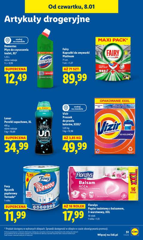 Lidl - gazetka promocyjna Oferta od czwartku od czwartku 08.01 do soboty 10.01 - strona 51