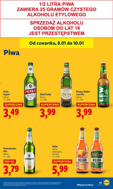 Lidl - gazetka promocyjna Od czwartku od czwartku 08.01 do soboty 10.01 - strona 43