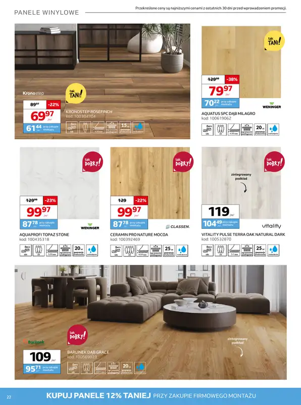 Komfort - gazetka promocyjna Gazetka od środy 07.01 do wtorku 10.02 - strona 22