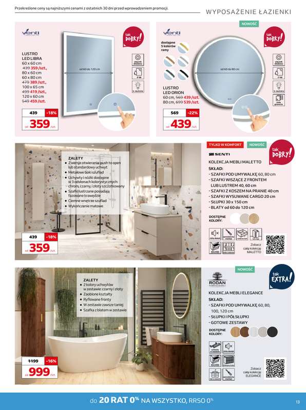 Komfort - gazetka promocyjna Gazetka od środy 07.01 do wtorku 10.02 - strona 13