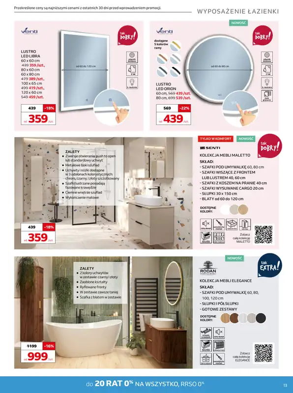 Komfort - gazetka promocyjna Gazetka od środy 07.01 do wtorku 10.02 - strona 13