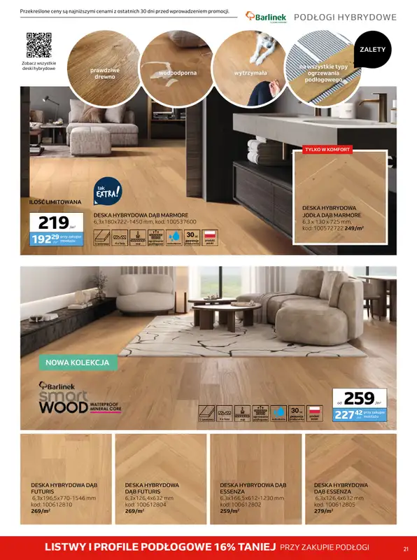 Komfort - gazetka promocyjna Gazetka od środy 07.01 do wtorku 10.02 - strona 21