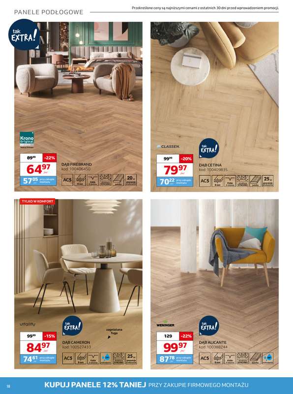 Komfort - gazetka promocyjna Gazetka od środy 07.01 do wtorku 10.02 - strona 18