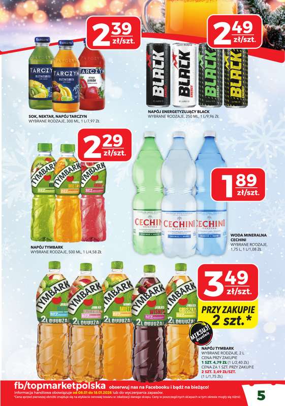 Top Market - gazetka promocyjna Gazetka od czwartku 08.01 do niedzieli 18.01 - strona 5