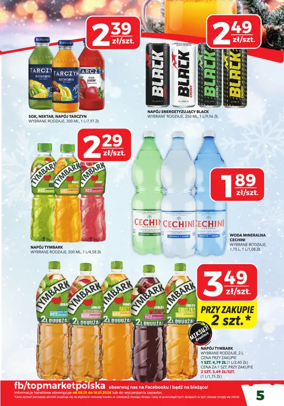 Top Market - gazetka promocyjna Gazetka od czwartku 08.01 do niedzieli 18.01 - strona 5