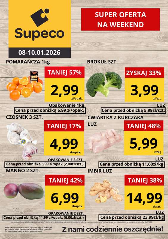 Supeco - gazetka promocyjna Super cena na Weekend od czwartku 08.01 do soboty 10.01