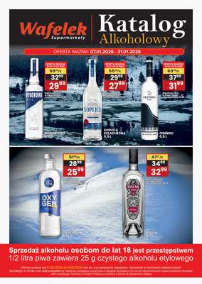 Wafelek - gazetka promocyjna Gazetka alkoholowa  do soboty 31.01
