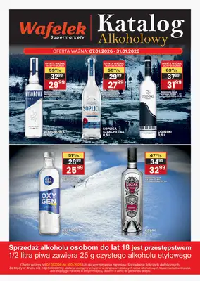 Wafelek - gazetka promocyjna Gazetka alkoholowa  do soboty 31.01