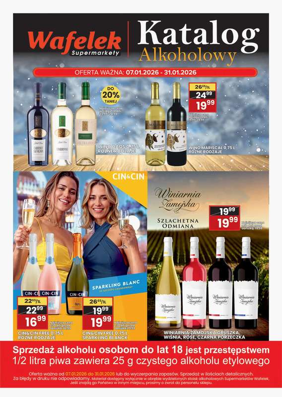 Wafelek - gazetka promocyjna Gazetka alkoholowa  do soboty 31.01 - strona 4