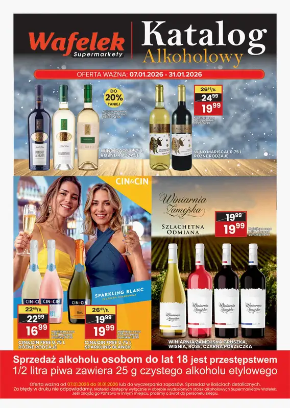 Wafelek - gazetka promocyjna Gazetka alkoholowa  do soboty 31.01 - strona 4