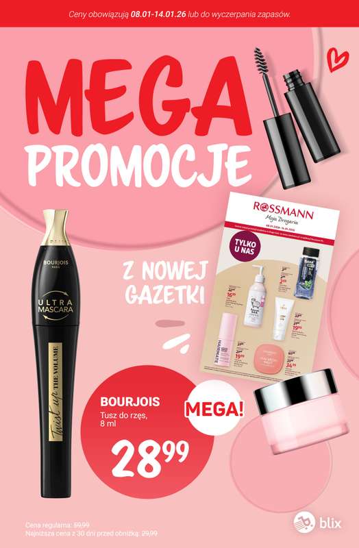 Rossmann - gazetka promocyjna MEGA promocje z nowej gazetki od czwartku 08.01 do środy 14.01