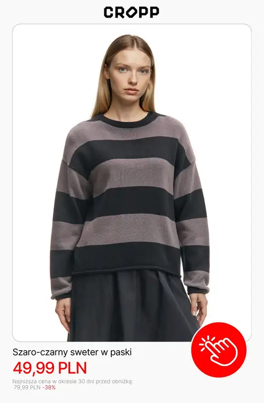 Cropp - gazetka promocyjna Swetry dla niej do -50% od środy 07.01  - strona 9
