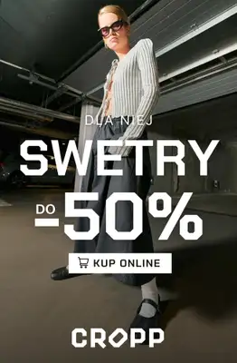 Cropp - gazetka promocyjna Swetry dla niej do -50% od środy 07.01 