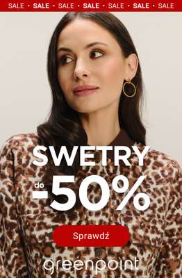 Greenpoint - gazetka promocyjna Stylowe swetry w SUPER cenach! od środy 07.01 