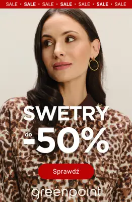 Greenpoint - gazetka promocyjna Stylowe swetry w SUPER cenach! od środy 07.01 