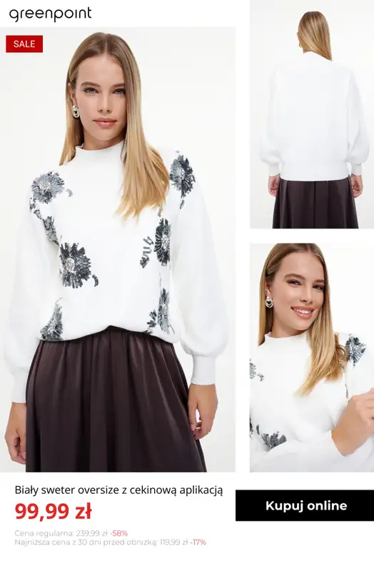 Greenpoint - gazetka promocyjna Stylowe swetry w SUPER cenach! od środy 07.01  - strona 10