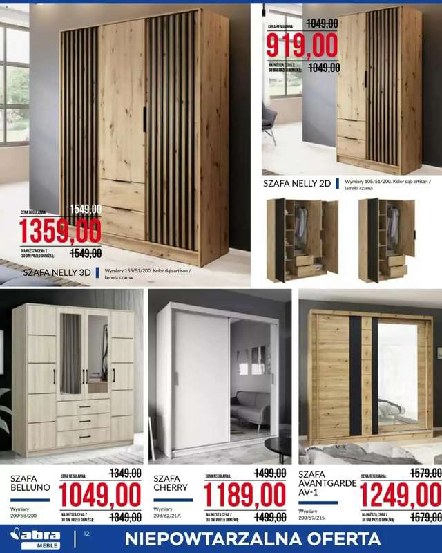 Abra Meble - gazetka promocyjna Niepowtarzalna oferta od środy 07.01 do soboty 31.01 - strona 12