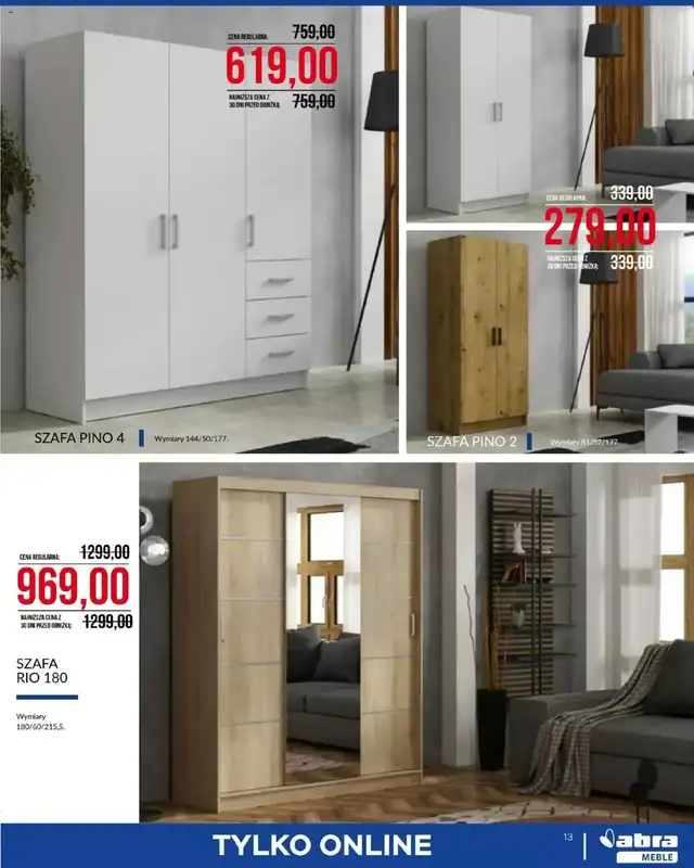 Abra Meble - gazetka promocyjna Niepowtarzalna oferta od środy 07.01 do soboty 31.01 - strona 13