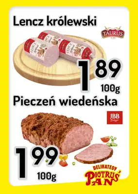 Delikatesy Piotruś Pan - gazetka promocyjna Plakaty promocyjne od środy 07.01 do środy 14.01