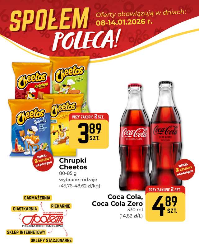 Społem Częstochowa - gazetka promocyjna Plakaty promocyjne od czwartku 08.01 do środy 14.01 - strona 3