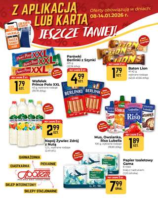 Społem Częstochowa - gazetka promocyjna Plakaty promocyjne od czwartku 08.01 do środy 14.01