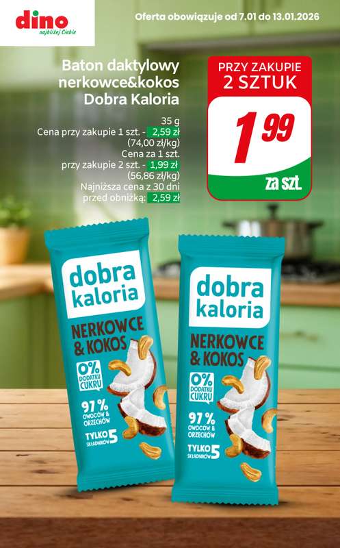Dino - gazetka promocyjna OKAZJE na zdrowy start! od czwartku 08.01 do wtorku 13.01 - strona 7