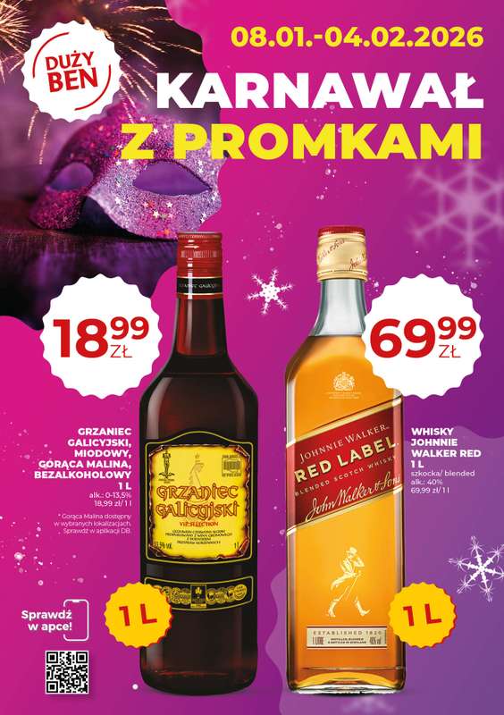 Duży Ben - gazetka promocyjna Gazetka  alkoholowa od czwartku 08.01 do środy 04.02