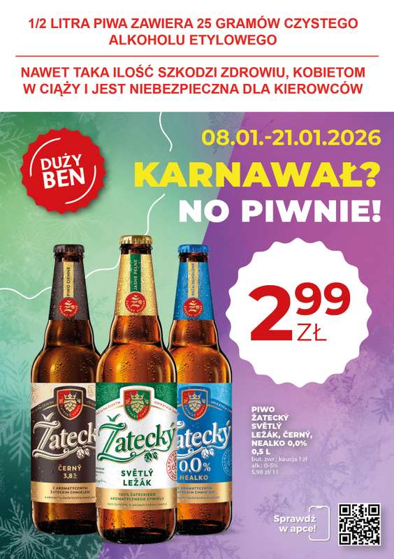 Duży Ben - gazetka promocyjna Gazetka piwna od czwartku 08.01 do środy 21.01