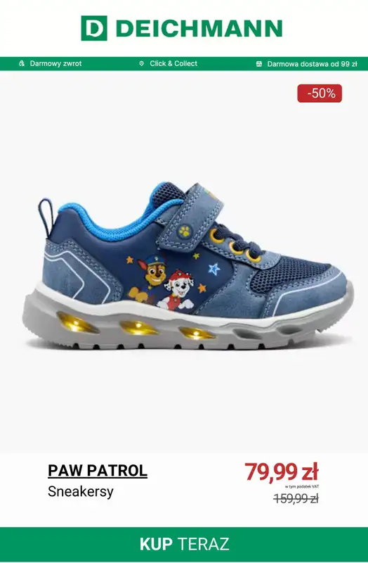 Deichmann - gazetka promocyjna Do -50% na buty dziecięce od środy 07.01  - strona 6