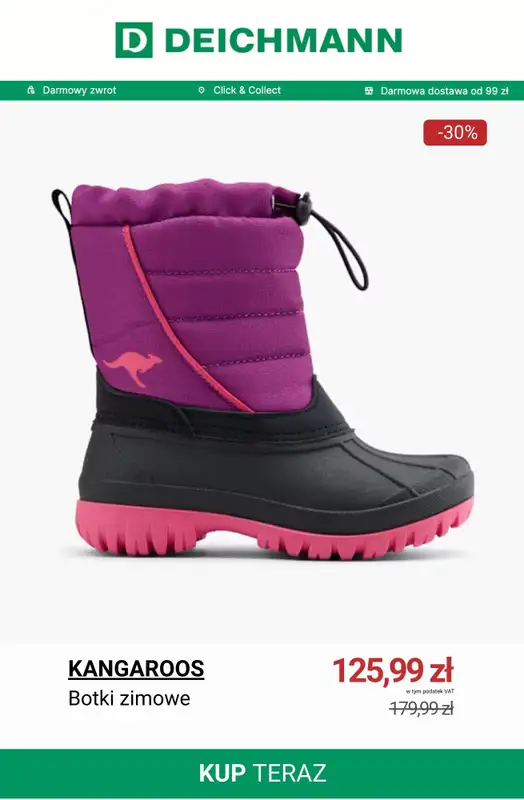 Deichmann - gazetka promocyjna Do -50% na buty dziecięce od środy 07.01  - strona 5