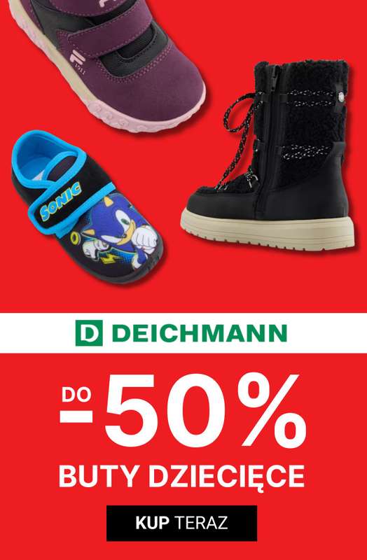 Deichmann - gazetka promocyjna Do -50% na buty dziecięce od środy 07.01 