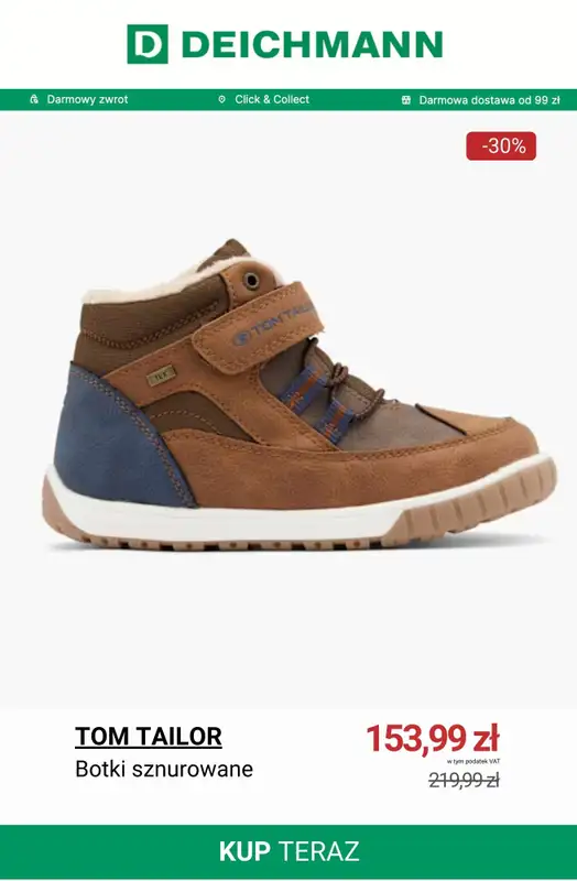 Deichmann - gazetka promocyjna Do -50% na buty dziecięce   - strona 3