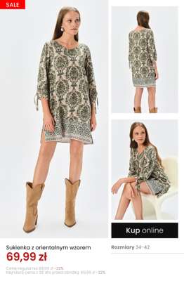 Sukienka z orientalnym wzorem