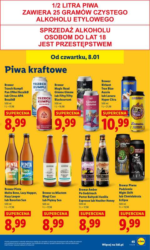 Lidl - gazetka promocyjna Oferta od czwartku od czwartku 08.01 do soboty 10.01 - strona 47
