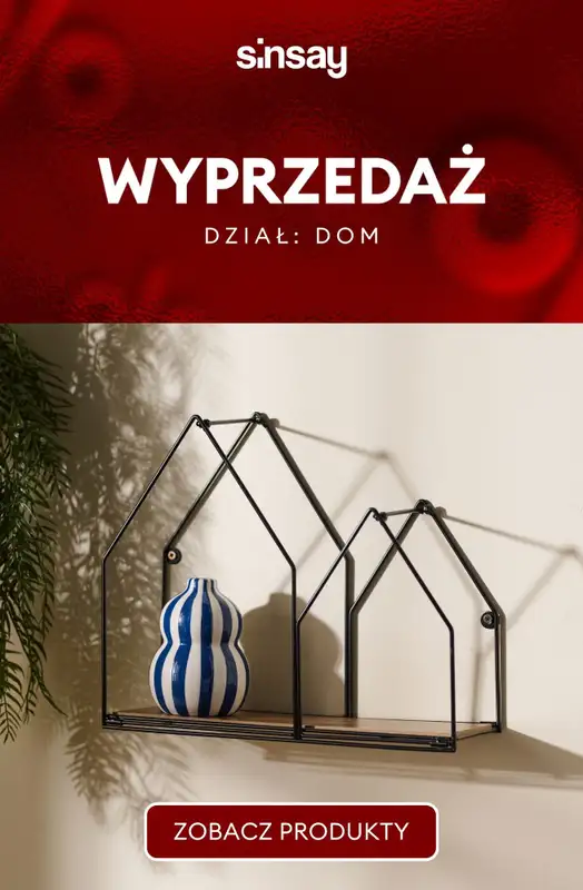 Sinsay - gazetka promocyjna WYPRZEDAŻ - Dom  