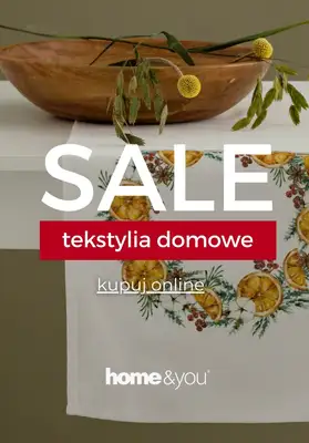 home&you - gazetka promocyjna SALE: tekstylia sypialniane od środy 07.01 do środy 14.01