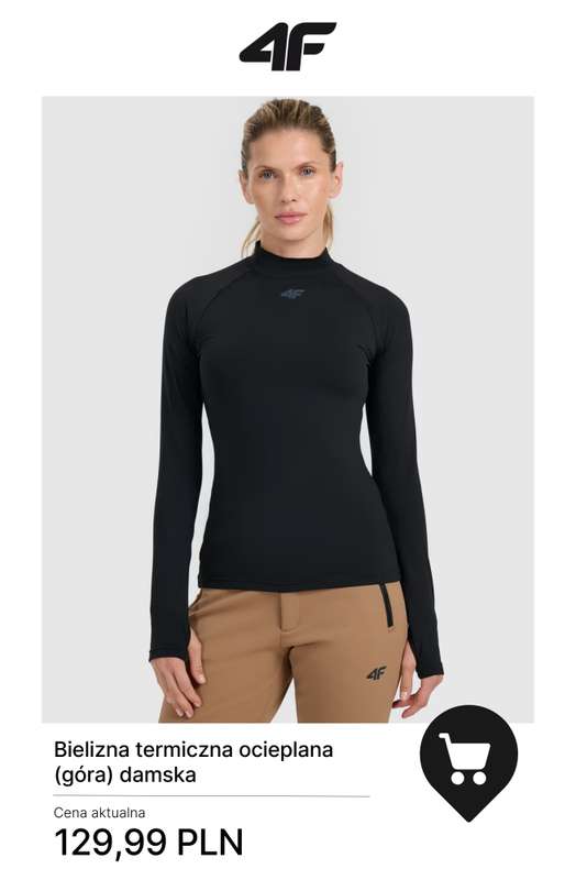 4F - gazetka promocyjna Bielizna termiczna – ciepła baza na chłodne dni od środy 07.01  - strona 4