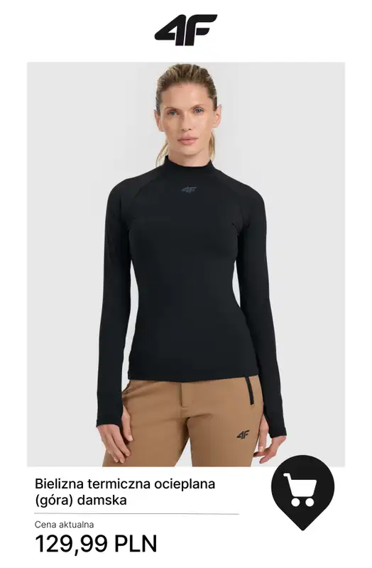 4F - gazetka promocyjna Bielizna termiczna – ciepła baza na chłodne dni od środy 07.01  - strona 4
