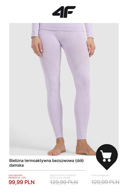 4F - gazetka promocyjna Bielizna termiczna – ciepła baza na chłodne dni od środy 07.01  - strona 3