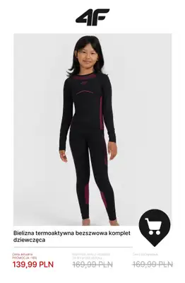 4F - gazetka promocyjna Bielizna termiczna – ciepła baza na chłodne dni od środy 07.01  - strona 12