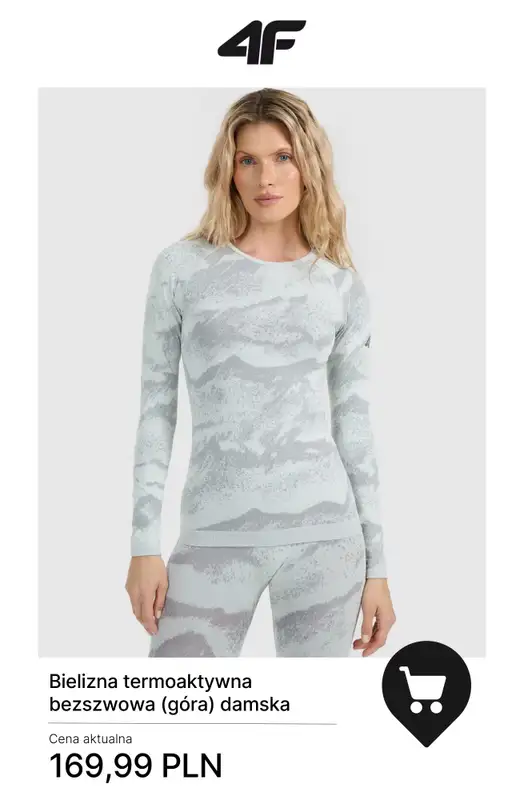 4F - gazetka promocyjna Bielizna termiczna – ciepła baza na chłodne dni od środy 07.01  - strona 10