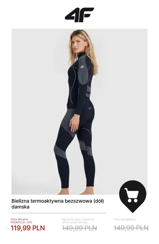 4F - gazetka promocyjna Bielizna termiczna – ciepła baza na chłodne dni od środy 07.01  - strona 7