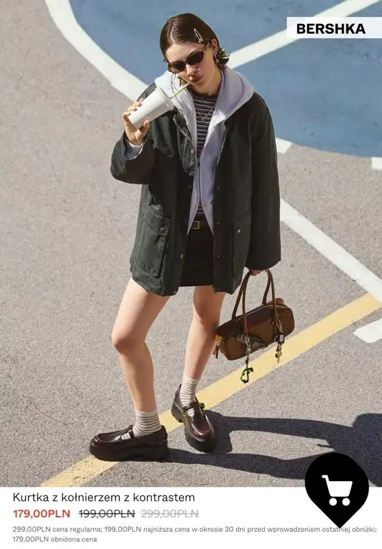 Bershka - gazetka promocyjna Płaszcze i kurtki w PROMOCYJNYCH cenach od środy 07.01  - strona 10