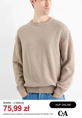 C&A - gazetka promocyjna Do -50% na odzież męską od środy 07.01  - strona 3