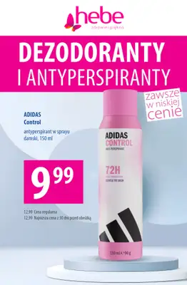 Hebe - gazetka promocyjna Dezodoranty i antyperspiranty na promocji! od czwartku 08.01 do czwartku 15.01